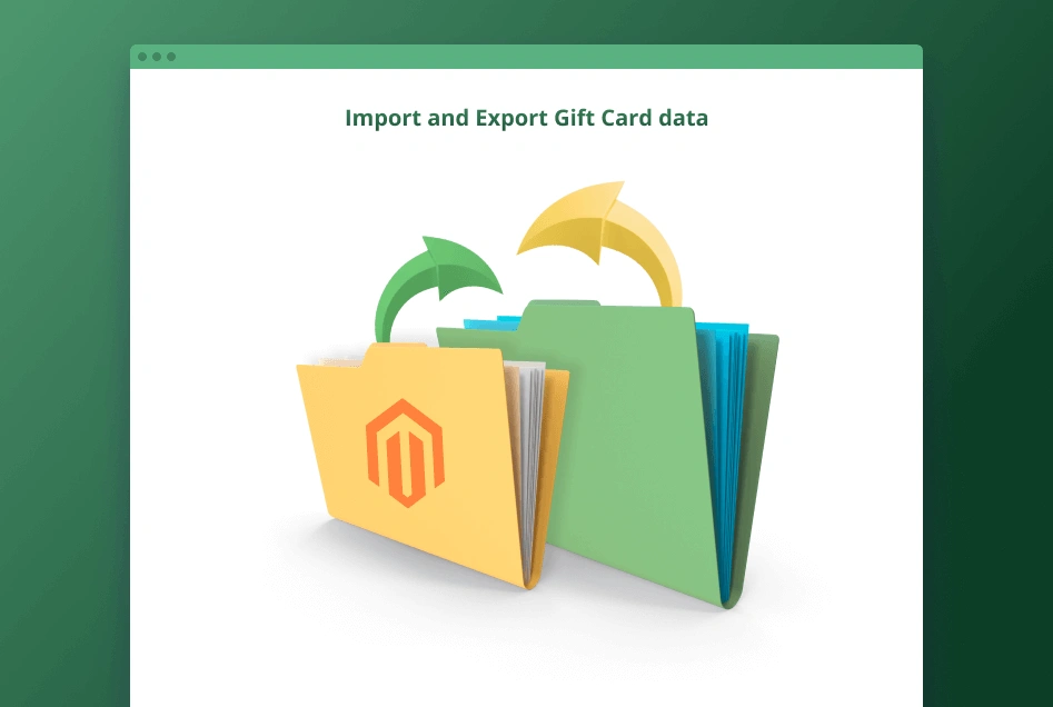 magento 2 import and export gift card data