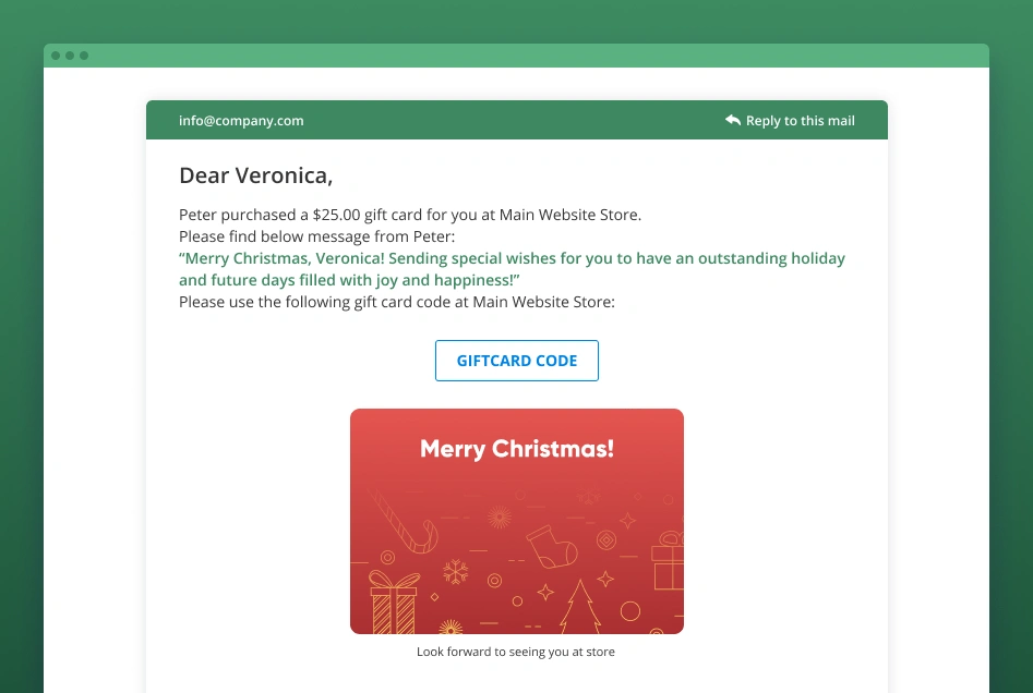 magento 2 preview gift card email