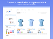 Create a visual and descriptive navigation block using images and swatches thumbnail