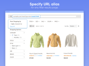 Specify URL alias for any filter results page thumbnail