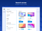 search across multiple content types