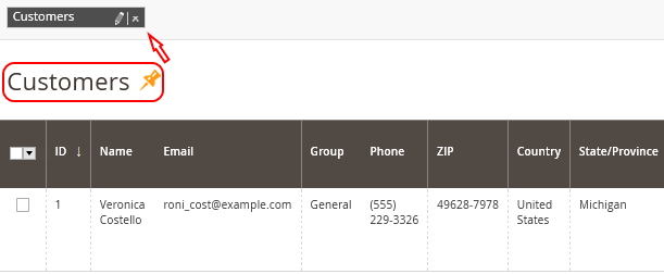 Example of bookmarked page bookmarked page