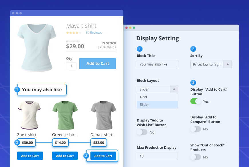 related products block design magento related products slider