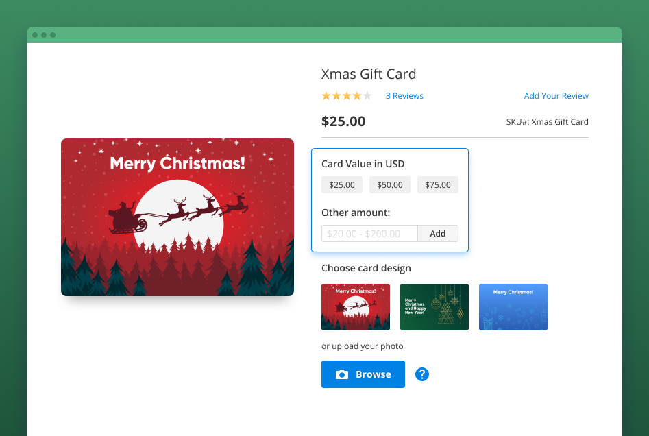gift card price magento 2 create gift card