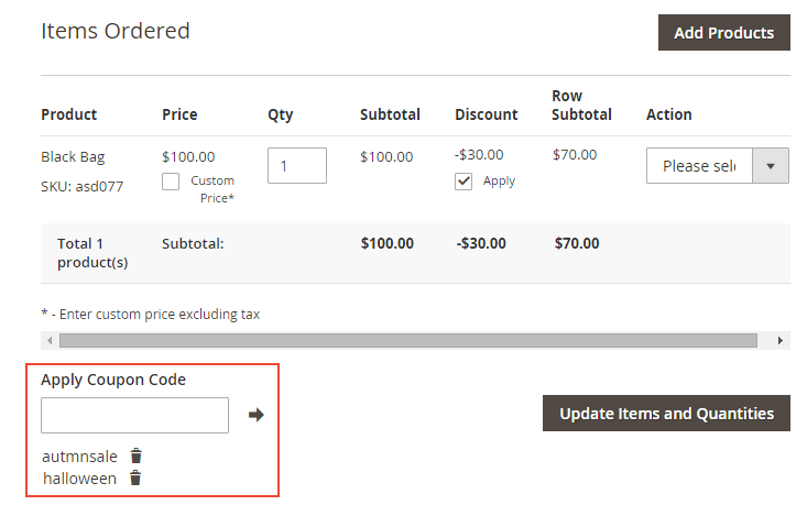 multiple coupons for magento