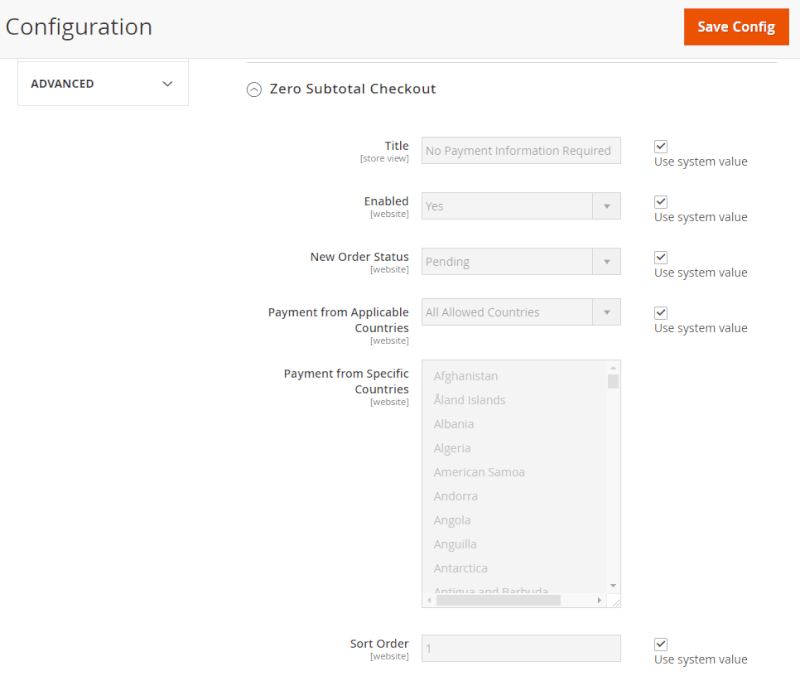 zero-subtotal-checkout-magento